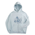 Minimalist Fleece-Lined Personalized Blue Hoodie