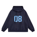 Vintage Number Print Hoodie