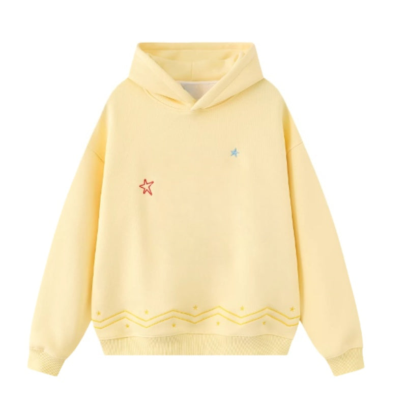 Yellow Trendy Slim-Fit Hoodie
